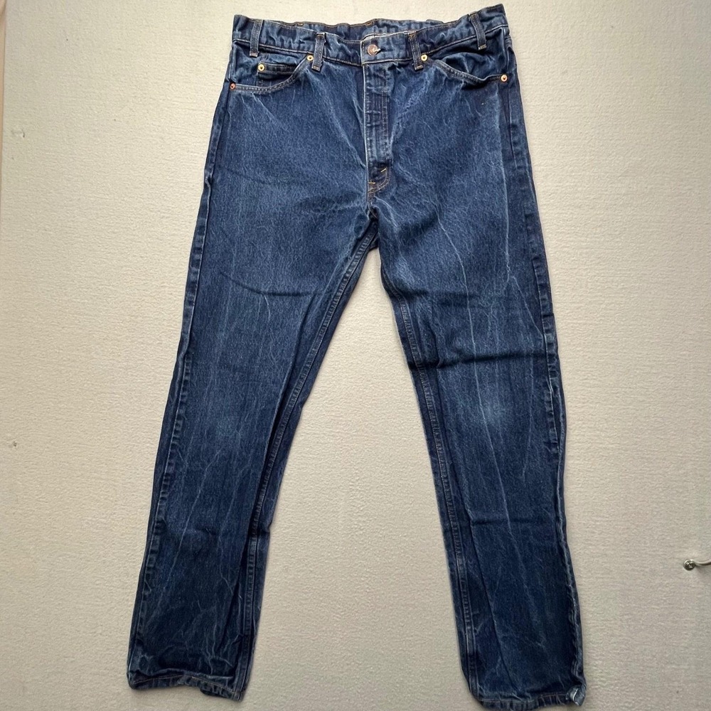 VTG 1983 Levis 505 Orange Tab Jeans 38x32 (35x33) USA Marbled Fade